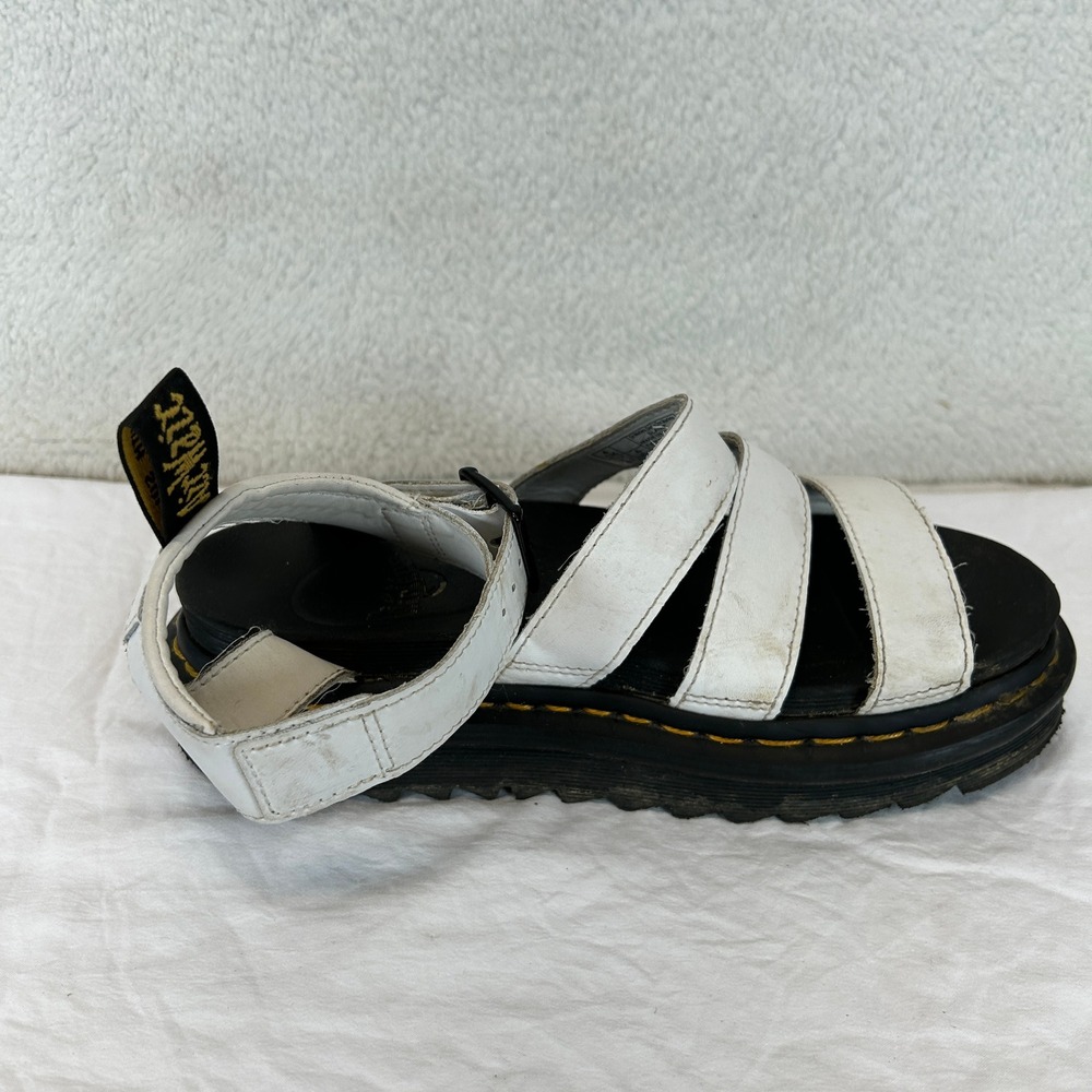 Dr. Martens Blaire White Hydro Leather Platform Gladiator Sandals Womens 6 - Picture 9 of 16
